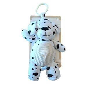 Kellybaby Plush Dalmatian Rattle Clip-On Baby Toy 0+ Months White & Black Soft F